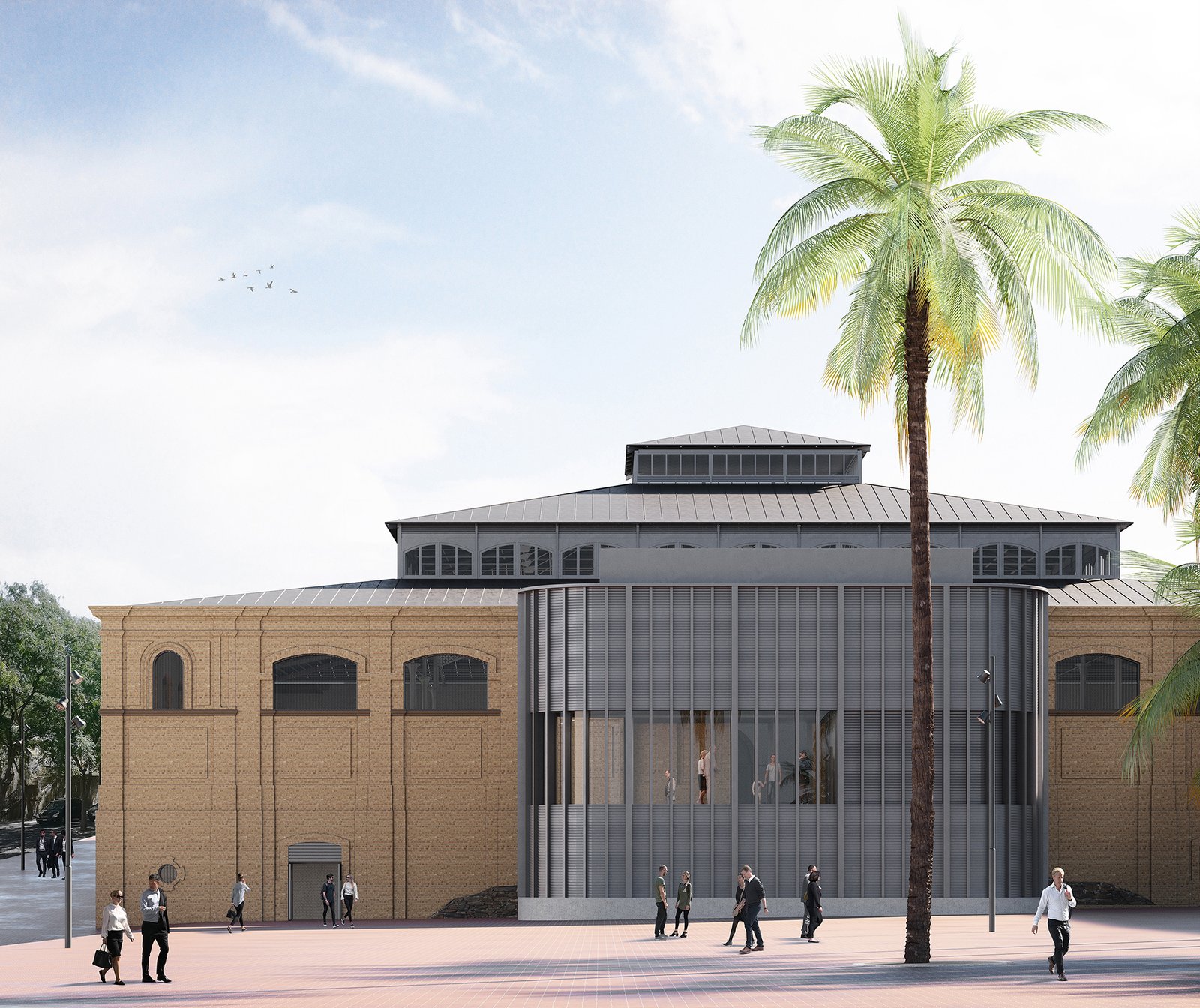 Infografía arquitectónica y render hiperrealista en 3d del Mercado Santa Fe, Huelva